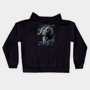 Lightning Aries (blue) Kids Hoodie